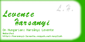 levente harsanyi business card